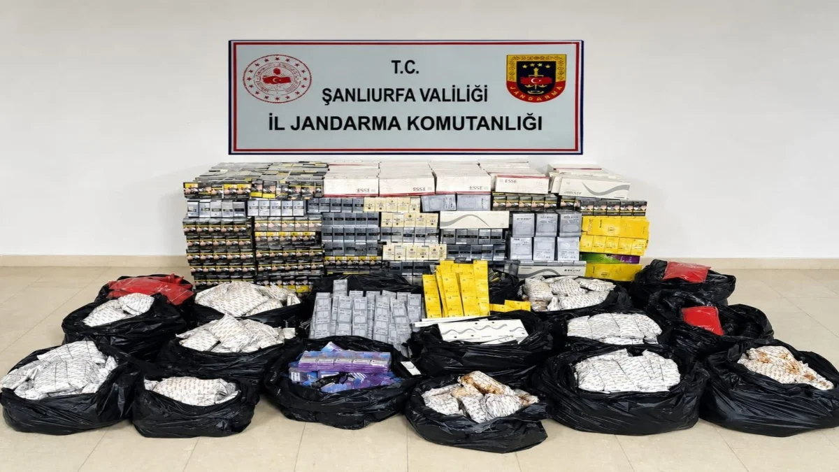 Şanlıurfa’da kaçakçılık operasyonu: 1,9 milyon TL değerinde sigara ve nargile tütünü ele geçirildi