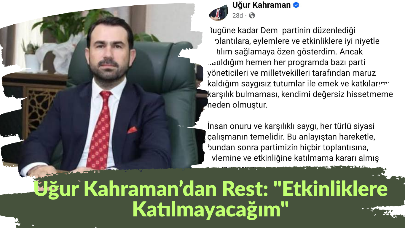Ceylanpınar Belediye Başkanı Uğur Kahraman’dan Rest: "Etkinliklere Katılmayacağım"